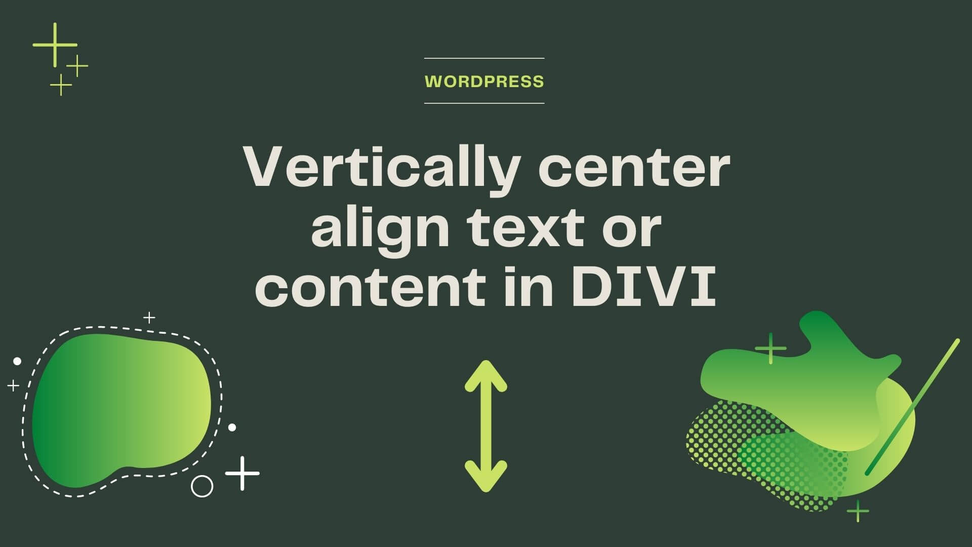 How to vertically centralize text or content in DIVI