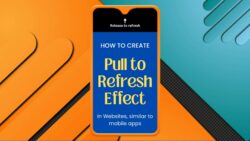 How to create pull to refresh effect in websites similar to mobile apps