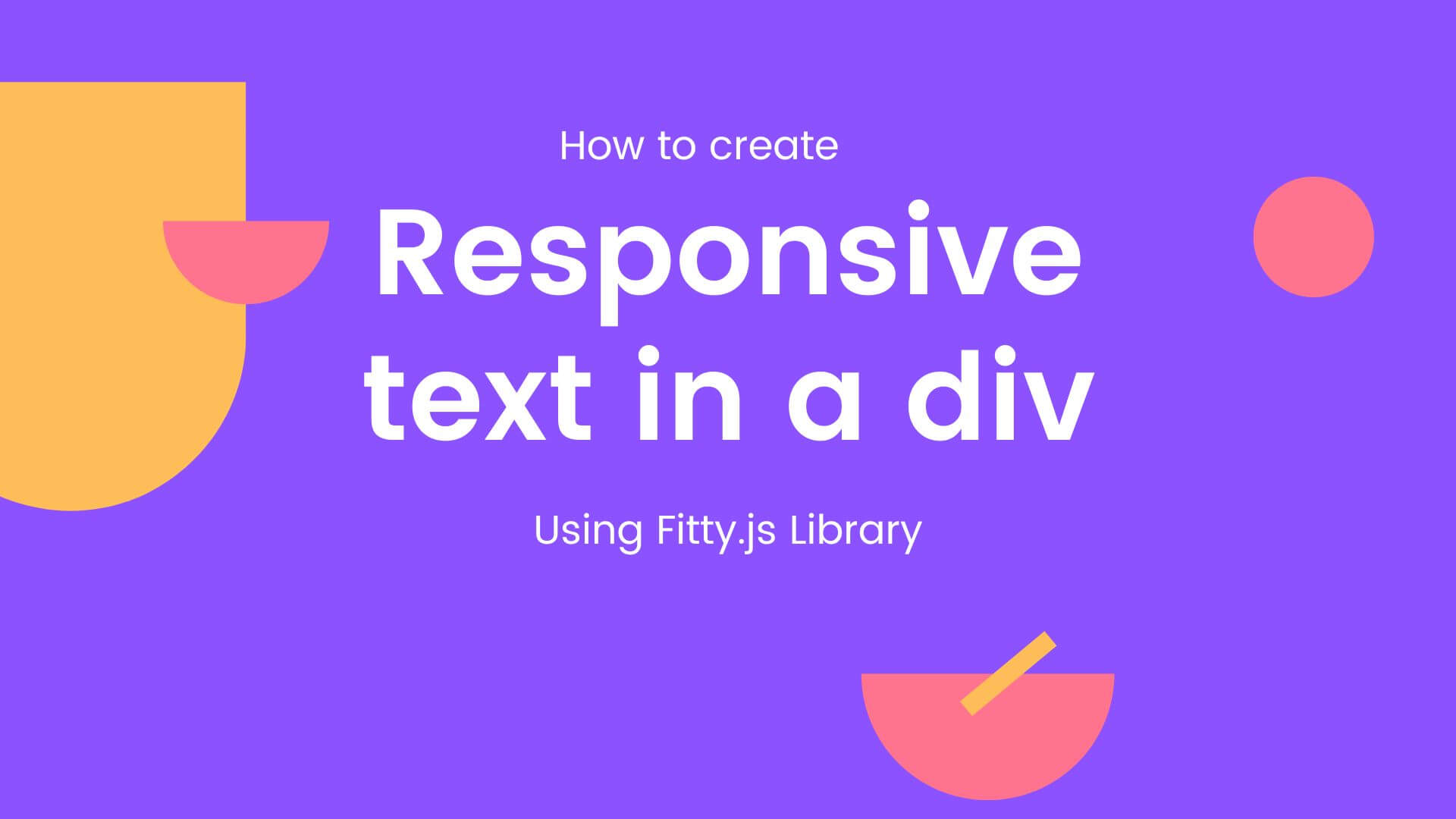How to create responsive text in a div using the fitty.js library