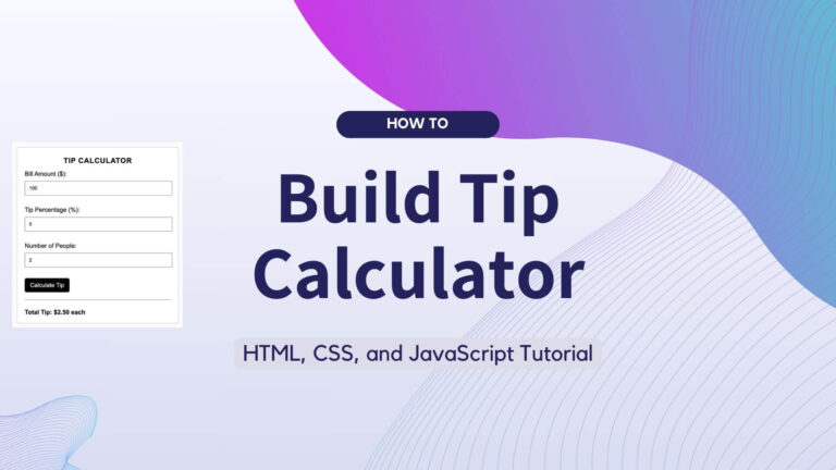 Build your Tip Calculator using JavaScript
