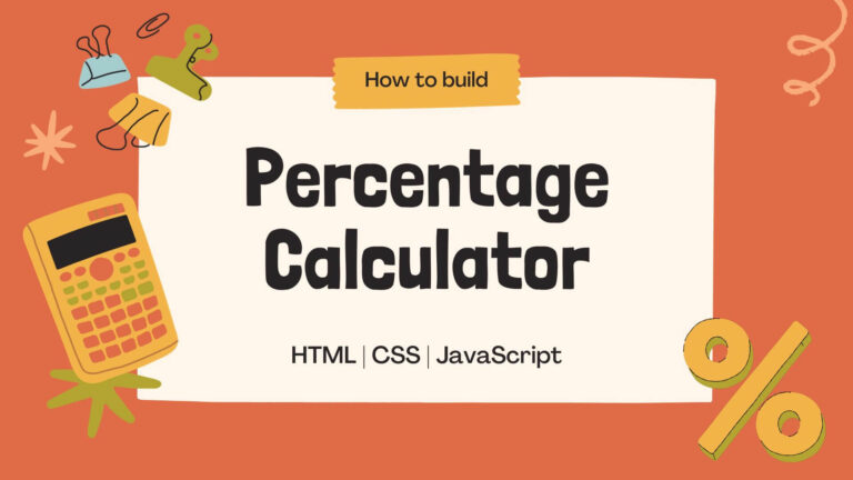 Build a Winning Percentage Calculator using JavaScript